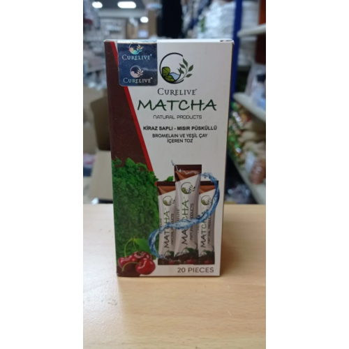 Matcha Kiraz Saplı-Mısır Püsküllü Yeşil Çay